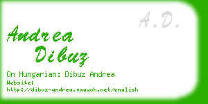 andrea dibuz business card